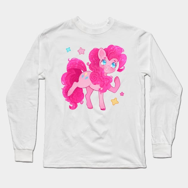 Pinkie Pie Long Sleeve T-Shirt by Bekurie